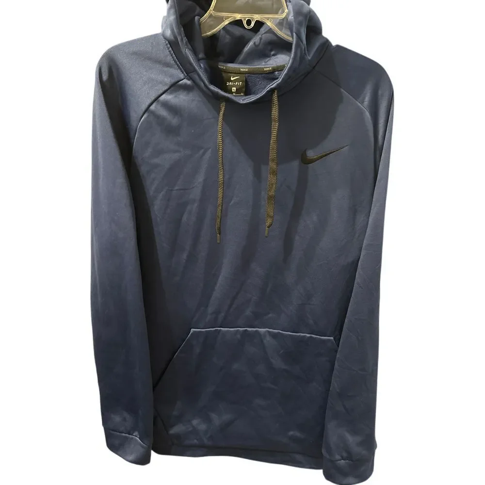 Nike Therma Men's‎ Therma-FIT Dri Fit Hooded Fitness Pullover size XL Dark Navy